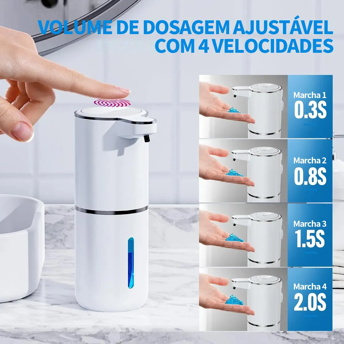 Dispensador Automático Sabonete sensor infravermelho sem toque pia cozinha