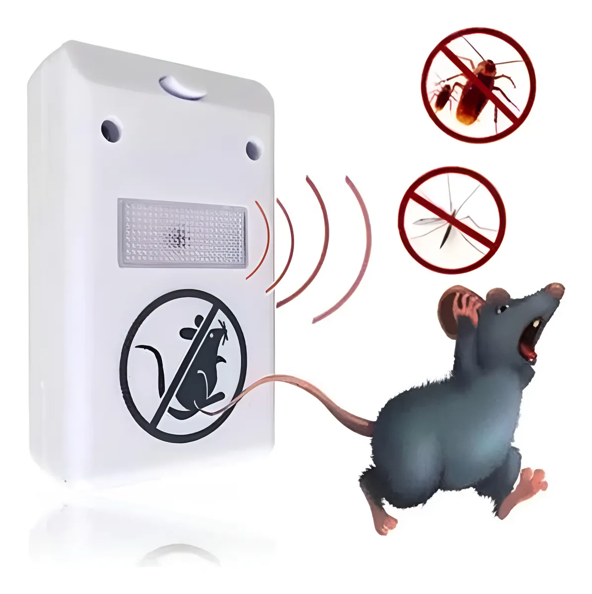 Repelente Elétrico Ultrassônico sem veneno baratas ratos insetos seguro pets