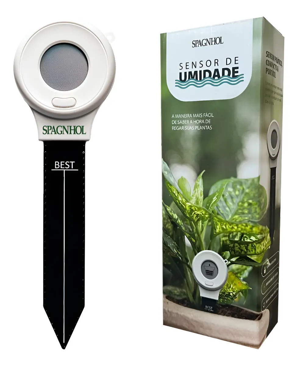 Sensor de Umidade para Plantas vaso sem bateria energia solar indicador rega